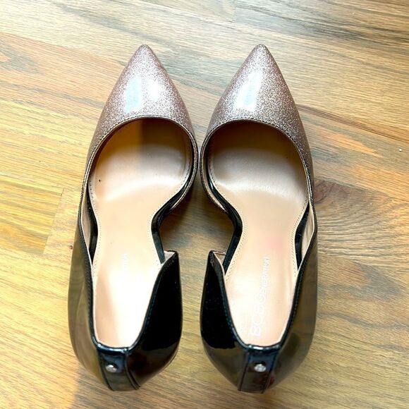 BCBGeneration “Lenny” Ombré Pink & Black Glitter Stiletto Heels - Picture 6 of 8